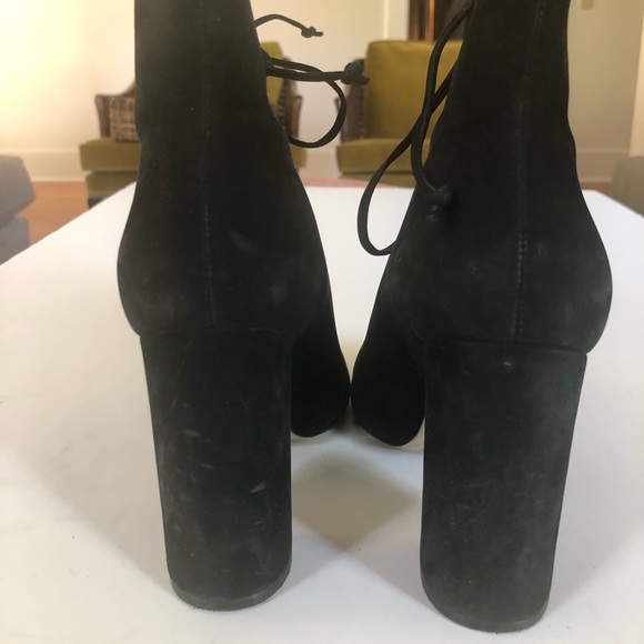 Steve Madden Lace-Up Suede Booties - Picture 4 of 7